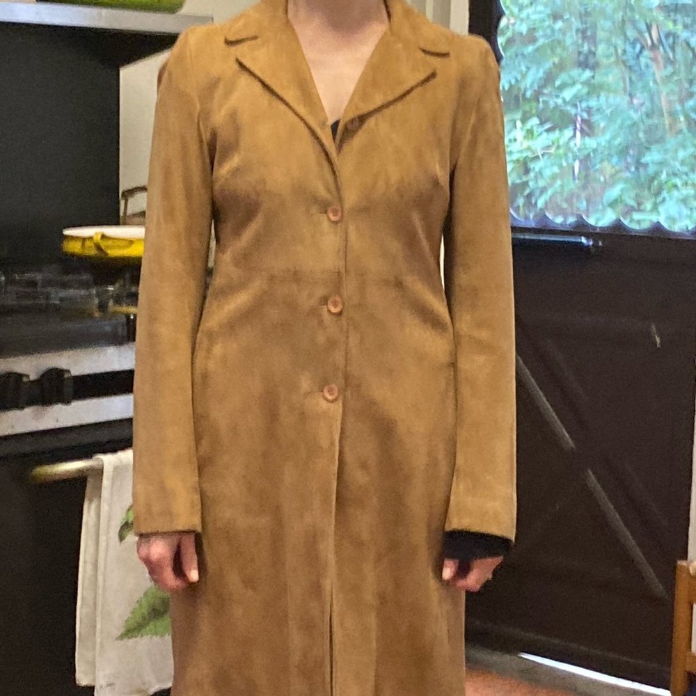 genuine suade coat coat worn once